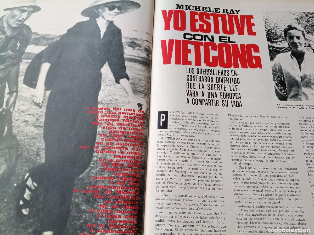 Coleccionismo de revistas y peri&oacute;dicos: PERIODISTA MICHELE RAY SECUESTRADA POR EL VIETCONG EN VIETNAM. 6 P&Aacute;GINAS DE TRIUNFO 1967