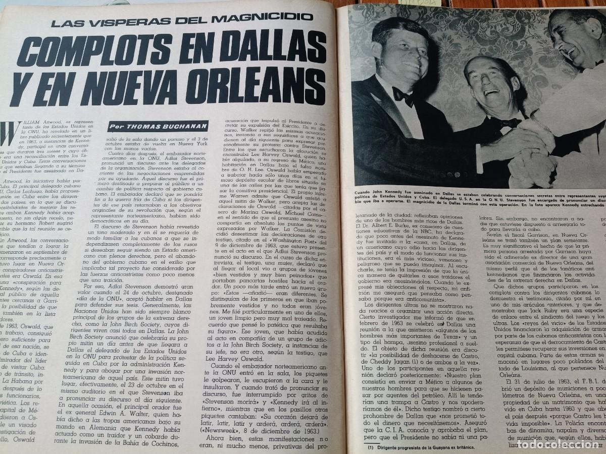 Coleccionismo de revistas y peri&oacute;dicos: COMPLOT PARA EL ASESINATO DE JOHN F. KENNEDY. ART&Iacute;CULO DE TRIUNFO 1967