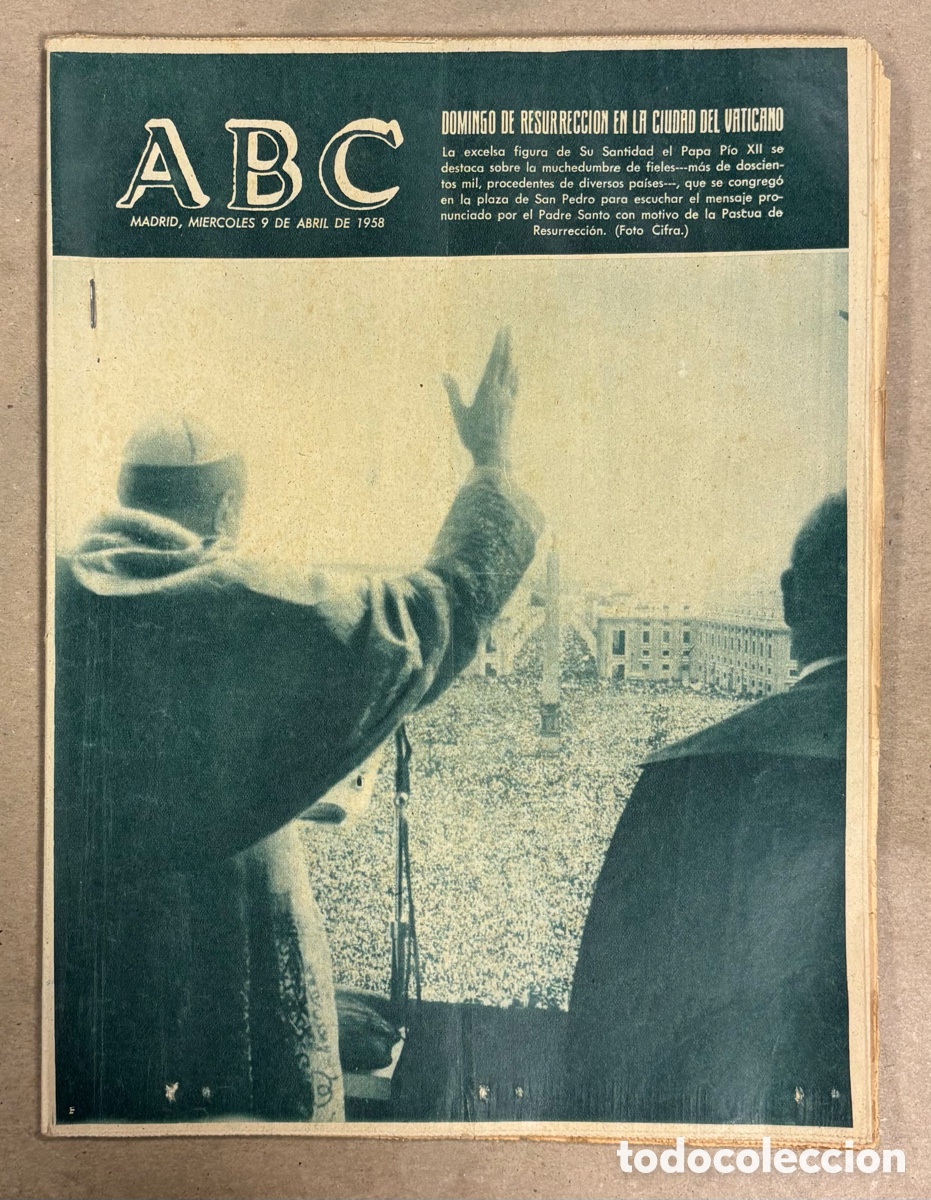 Collection Magazines and Newspapers: ABC (9 ABRIL 1958) DOMINGO RESURRECCI&Oacute;N VATICANO, TONY LEBLANC, EL PALACETE DE JESN MARAIS,&hellip;