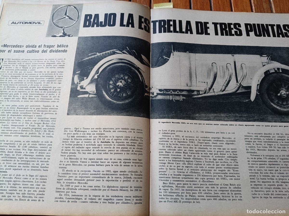 Collezionismo di Riviste e Giornali: EVOLUCI&Oacute;N DE LOS AUTOM&Oacute;VILES MERCEDES. ART&Iacute;CULO DE TRIUNFO 1967