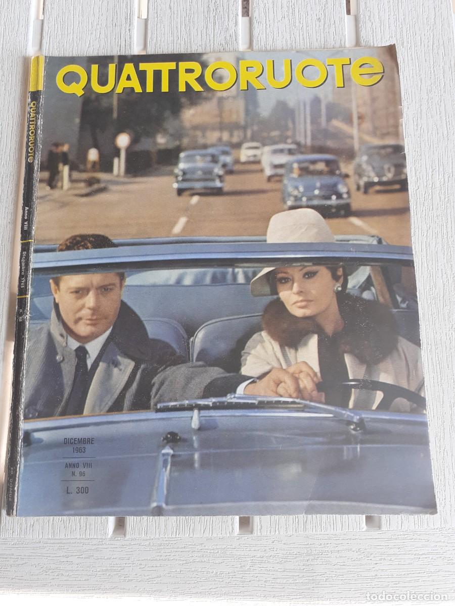 Collezionismo di Riviste e Giornali: Rivista quattroruote n. 11 dicembre 1963 copertina con Marcello Mastroianni Sophia Loren