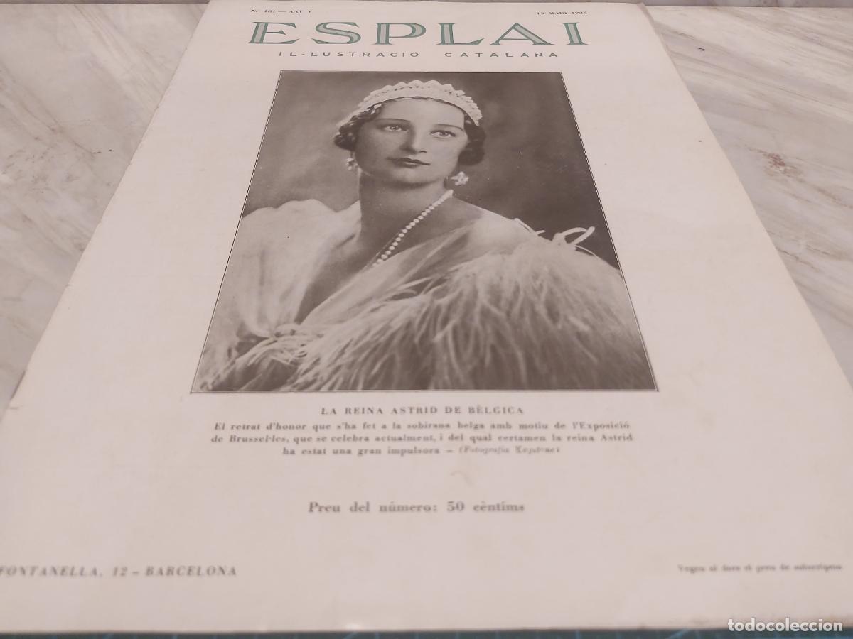 Coleccionismo de revistas y peri&oacute;dicos: 1935 !! | REVISTA ESPLAI | N.&ordm; 181 | REINA ASTRID DE B&Eacute;LGICA | POBLET | F&Uacute;TBOL ESPA&Ntilde;A-ALEMANIA