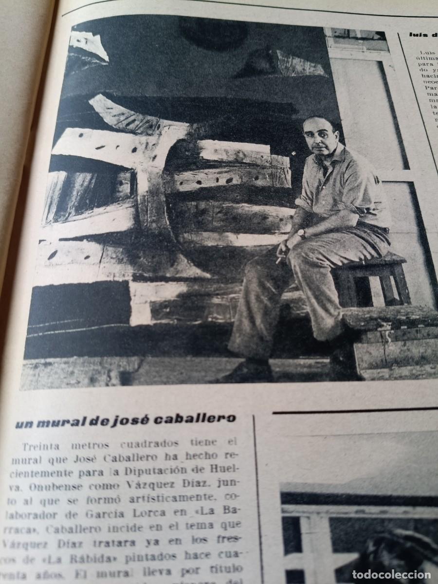 Collectionnisme de Revues et Journaux: MURAL DE JOS&Eacute; CABALLERO PARA LA DIPUTACI&Oacute;N DE HUELVA, ART&Iacute;CULO DE TRIUNFO 1967