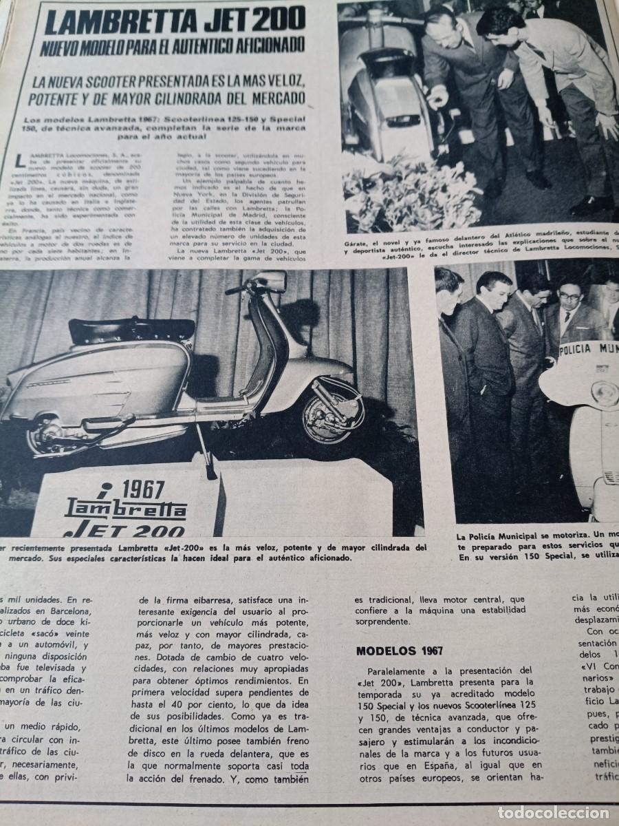 Collection Magazines and Newspapers: PUBLIREPORTAJE DE MOTO LAMBRETTA JET 200 . 26X34 CM. 1967