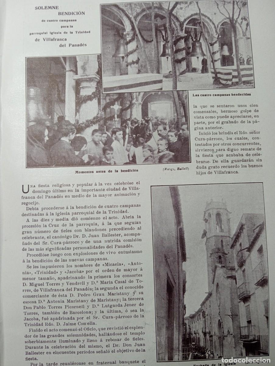 Coleccionismo de revistas y peri&oacute;dicos: REVISTA A&Ntilde;O 1909 BAILE JUEGO DE LAS CINTAS BILBAO TORRES PICORNELL TRINIDAD VILAFRANCA DEL PENEDES