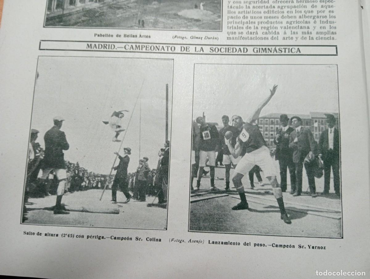 Coleccionismo de revistas y peri&oacute;dicos: REVISTA A&Ntilde;O 1909 IGLESIA CRIPTA DE LA ALMUDENA SALTO DE ALTURA CON PERTIGA LANZAMIENTO DE PESO YARNO