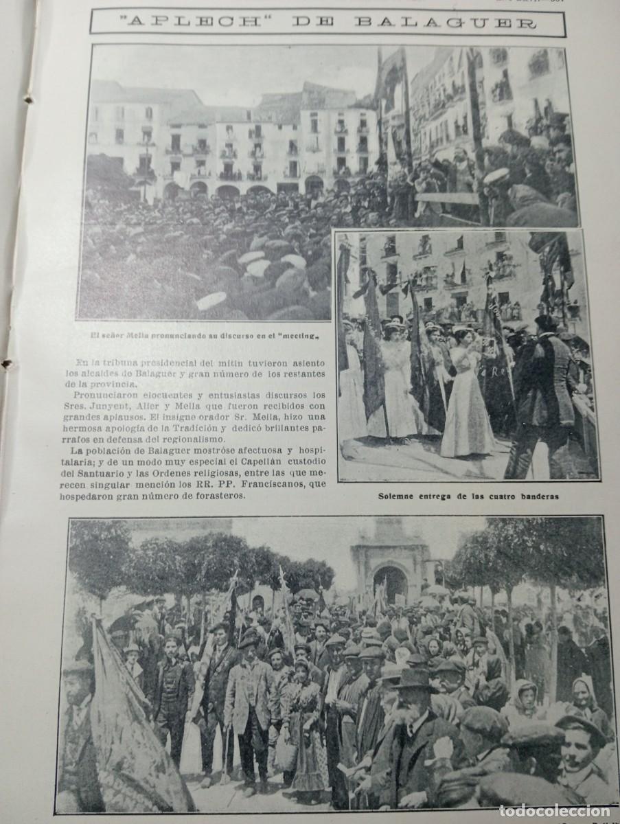 Coleccionismo de revistas y peri&oacute;dicos: REVISTA A&Ntilde;O 1909 MONASTERIO DE OLIVA VIRGEN DE LOS DESAMPARADOS VALENCIA APLECH EN BALAGUER