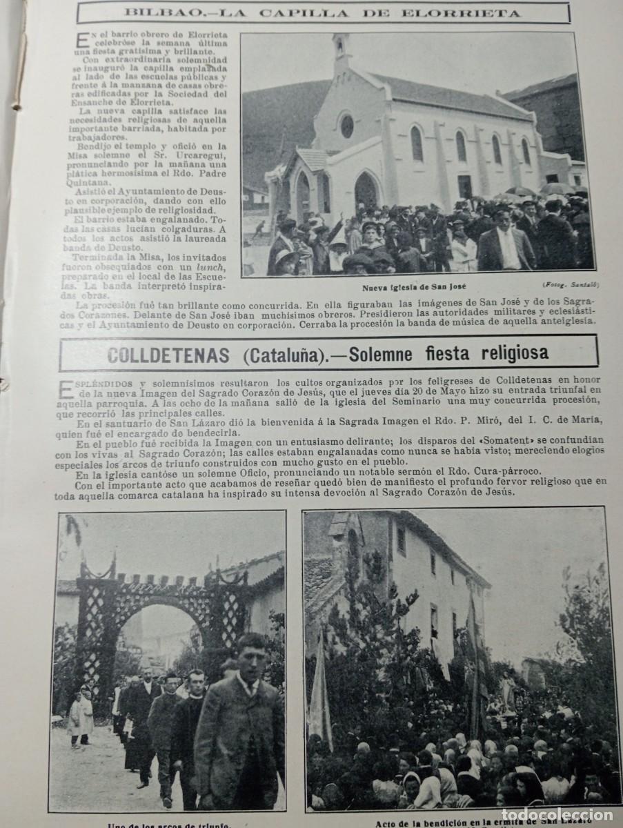 Coleccionismo de revistas y peri&oacute;dicos: REVISTA A&Ntilde;O 1909 FUSIMANYA CAPILLA DE ELORRIETA CALLDETENES INAUGURACION DEL AEROPUERTO DE PARIS