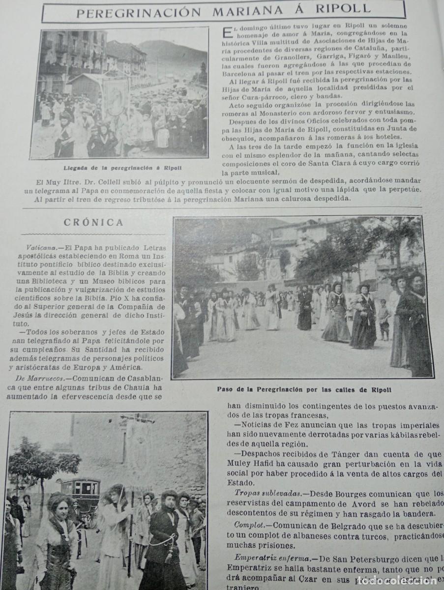 Coleccionismo de revistas y peri&oacute;dicos: REVISTA A&Ntilde;O 1909 VALENCIA OBISPO DE LORIMA CORIA VALLE DE ARCE A RONCESVALLES PEREGRINACION A RIPOLL