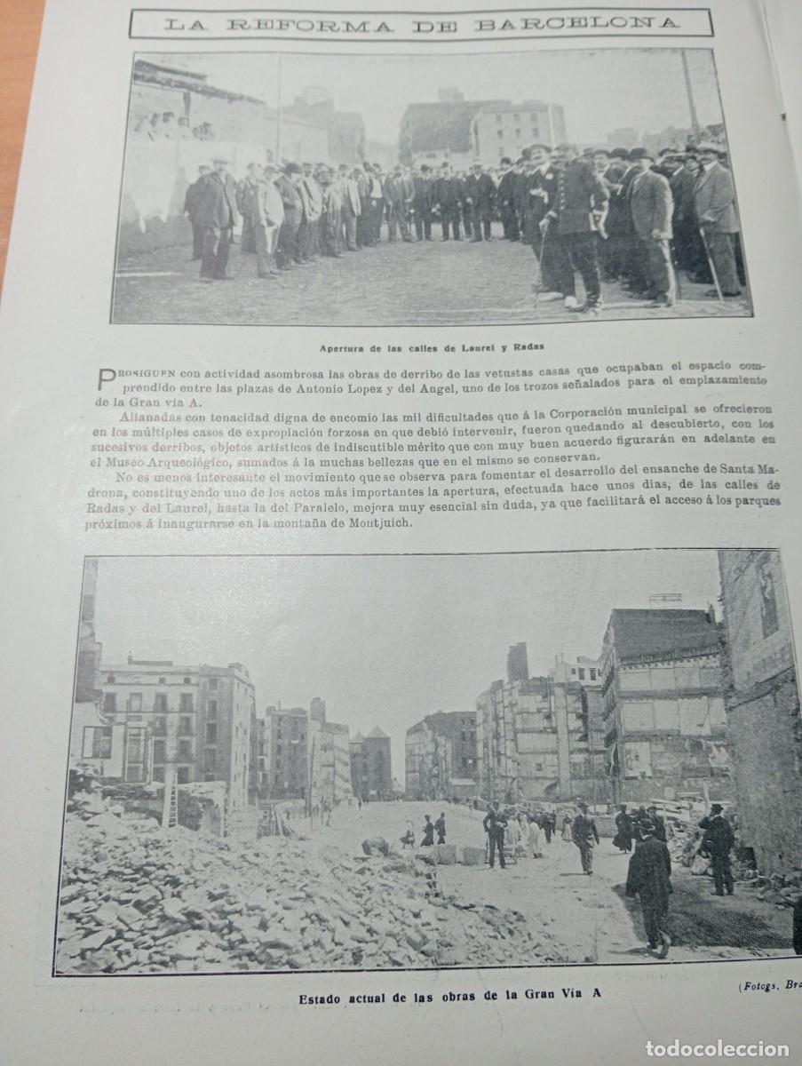 Coleccionismo de revistas y peri&oacute;dicos: REVISTA A&Ntilde;O 1909 TENERIFE CANARIAS CATEDRAL MATIAS BARRIO MIER URBANISMO DE BARCELONA GARN VIA