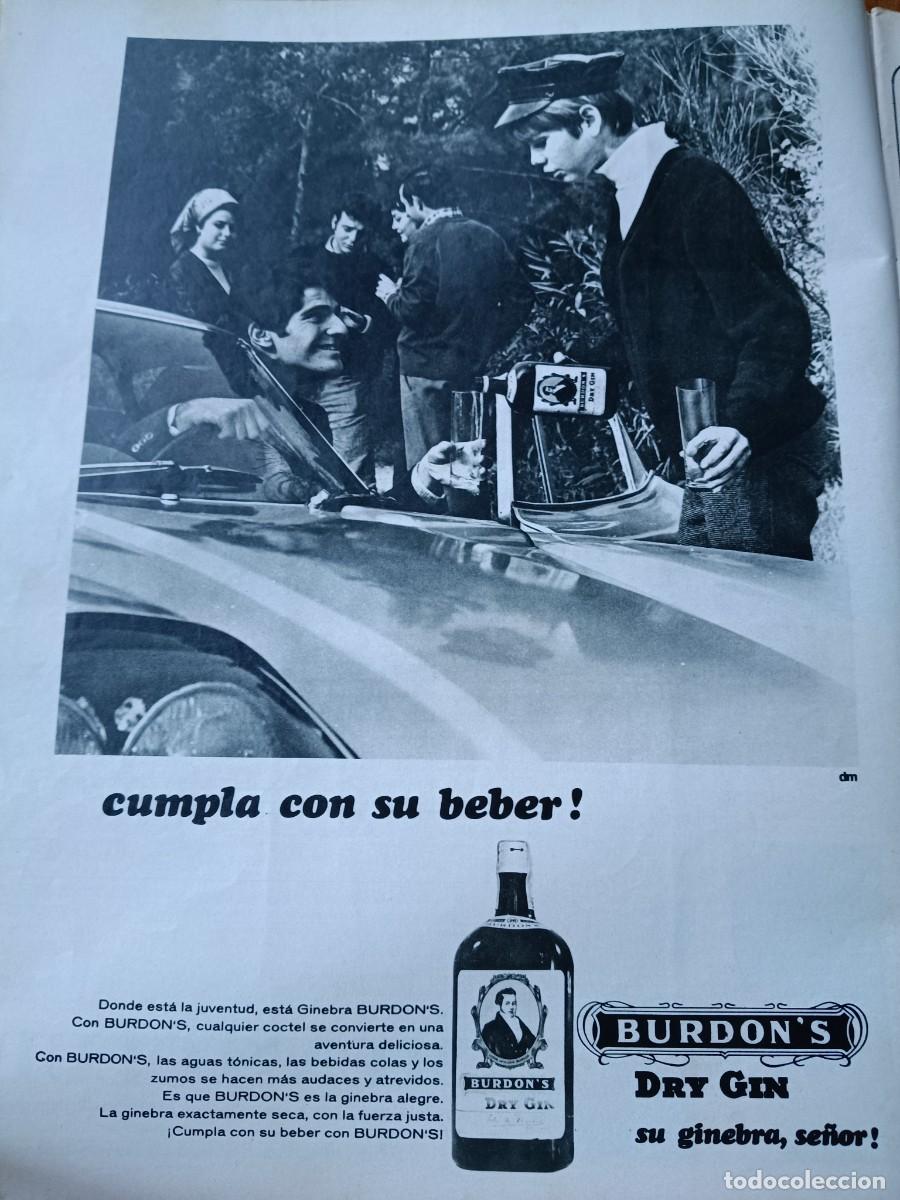 Coleccionismo de revistas y peri&oacute;dicos: PUBLICIDAD VINTAGE. ANUNCIO GINEBRA DRY GIN BURDON`S. 26X34 CM. 1967