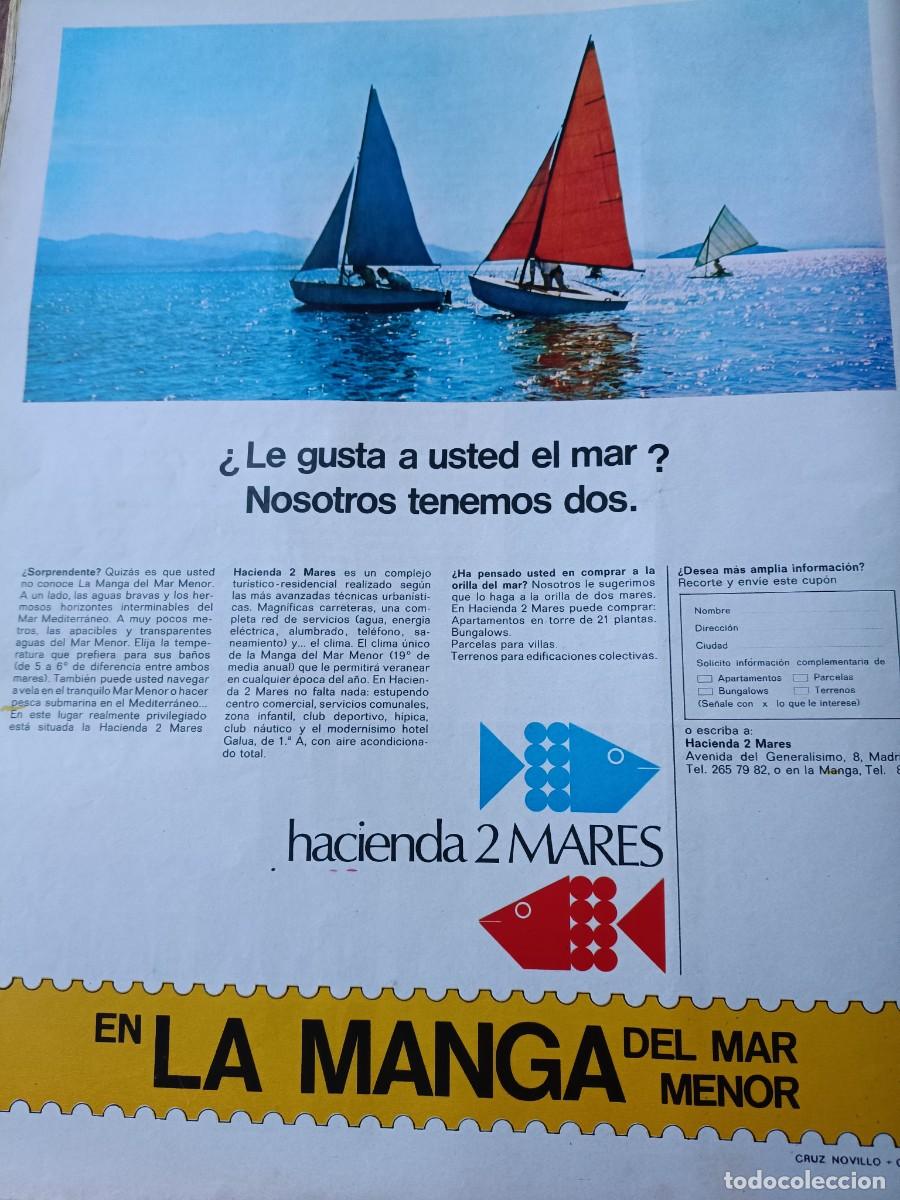 Coleccionismo de revistas y peri&oacute;dicos: PUBLICIDAD VINTAGE. ANUNCIO URBANIZACI&Oacute;N HACIENDA 2 MARES EN LA MANGA DEL MAR MENOR. 26X34 CM. 1967
