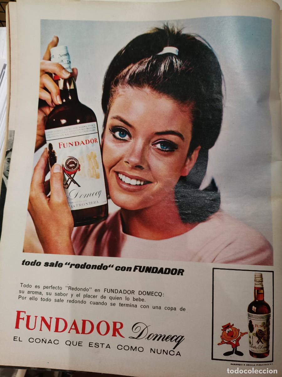 Coleccionismo de revistas y peri&oacute;dicos: PUBLICIDAD VINTAGE. ANUNCIO DE BRANDY FUNDADOR DE DOMECQ. 13X34 CM. 1967