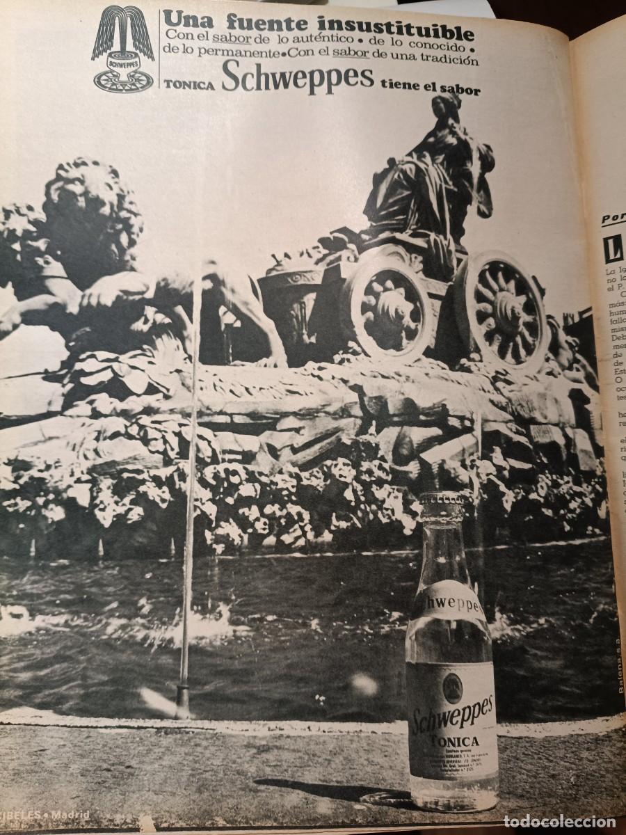 Coleccionismo de revistas y peri&oacute;dicos: PUBLICIDAD VINTAGE. ANUNCIO DE T&Oacute;NICA SCHWEPPES EN LA FUENTE DE LA CIBELES. 26X34 CM. 1967