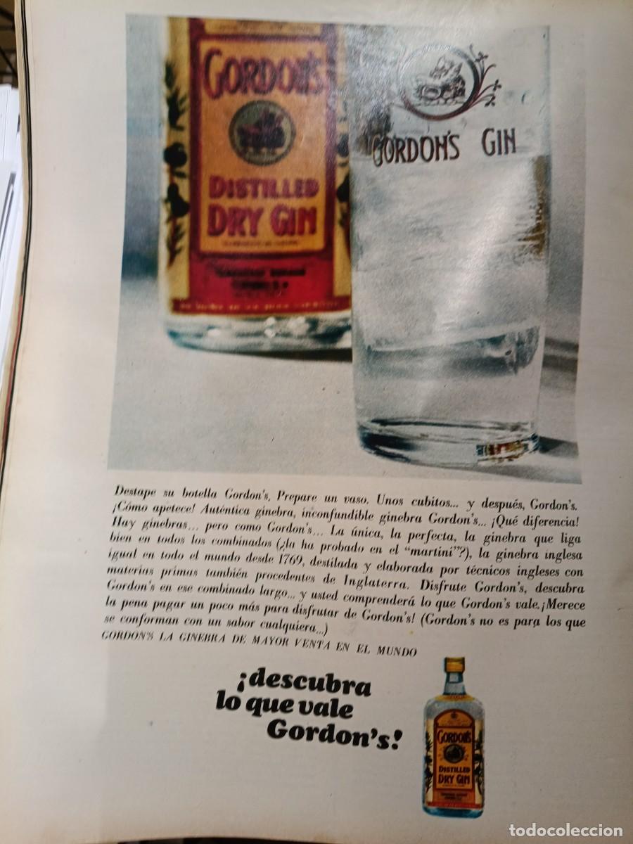 Coleccionismo de revistas y peri&oacute;dicos: PUBLICIDAD VINTAGE. ANUNCIO DE GINEBRA DRY GIN GORDON'S. 26X34 CM. 1967
