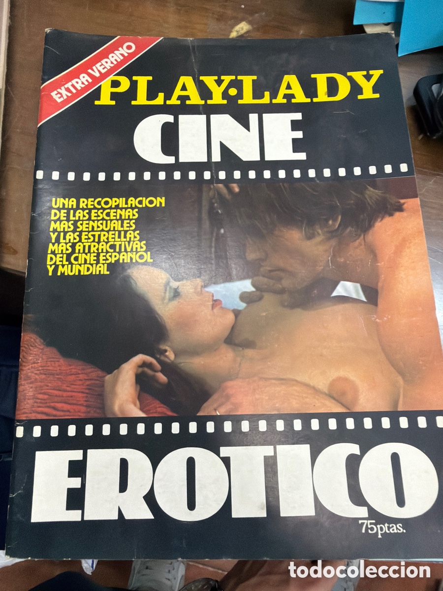 Coleccionismo de revistas y peri&oacute;dicos: Lote de 2 revistas er&oacute;ticas porno.PLAY&bull;LADY.edici&oacute;n espa&ntilde;ola.a&ntilde;os 70.extra verano/extra cine