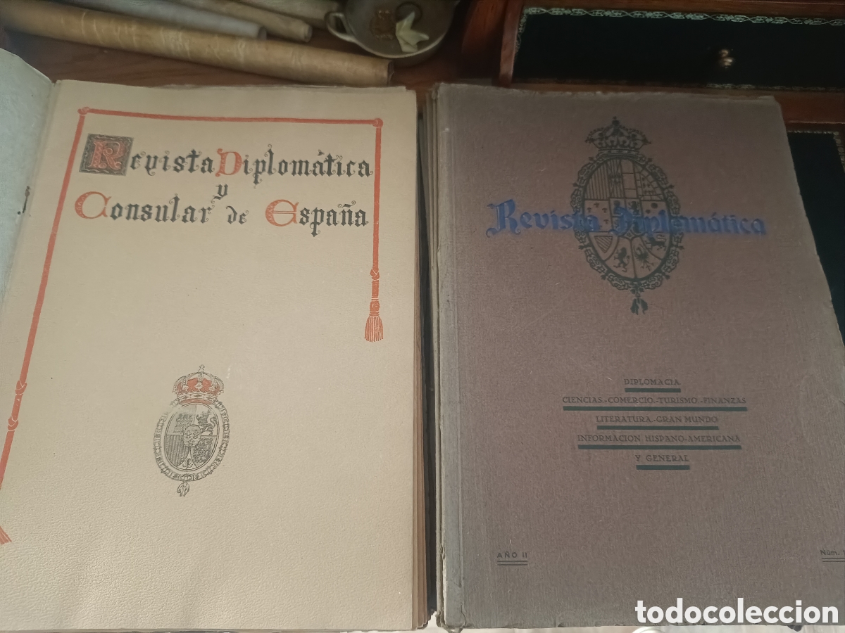 Collectionnisme de Revues et Journaux: REVISTA DIPLOM&Aacute;TICA Y CONSULAR DE ESPA&Ntilde;A. 1928-1930. 26 N&Uacute;MEROS. ILUSTRADA. DIPLOMACIA REALEZA.