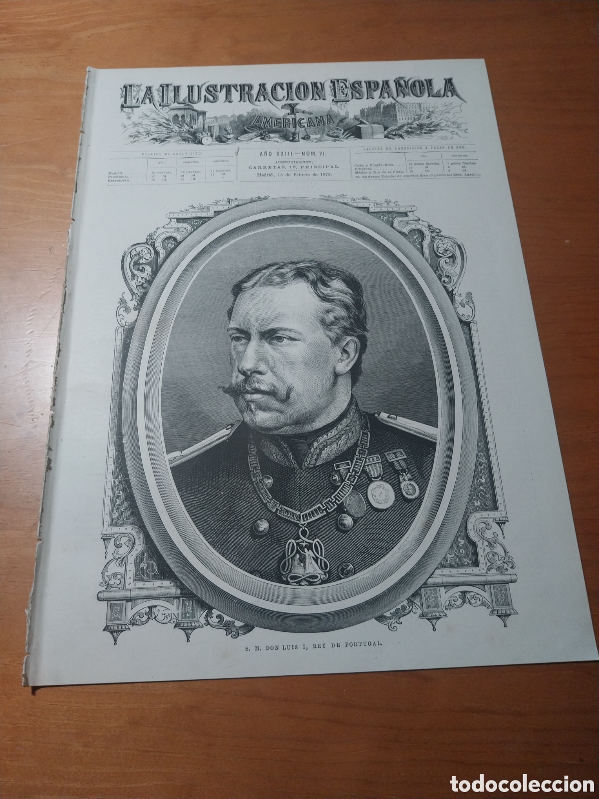 Collection Magazines and Newspapers: REVISTA 1879 .CIUDAD REAL BANQUETE INAUGURACI&Oacute;N TREN .REYES EN ELVAS.ALFONSO XII EN MERIDA Y BADAJOZ
