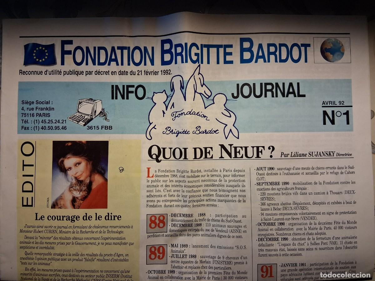 Collezionismo di Riviste e Giornali: FUNDACI&Oacute;N BRIGITTE BARDOT, DIARIO ABRIL 1992.