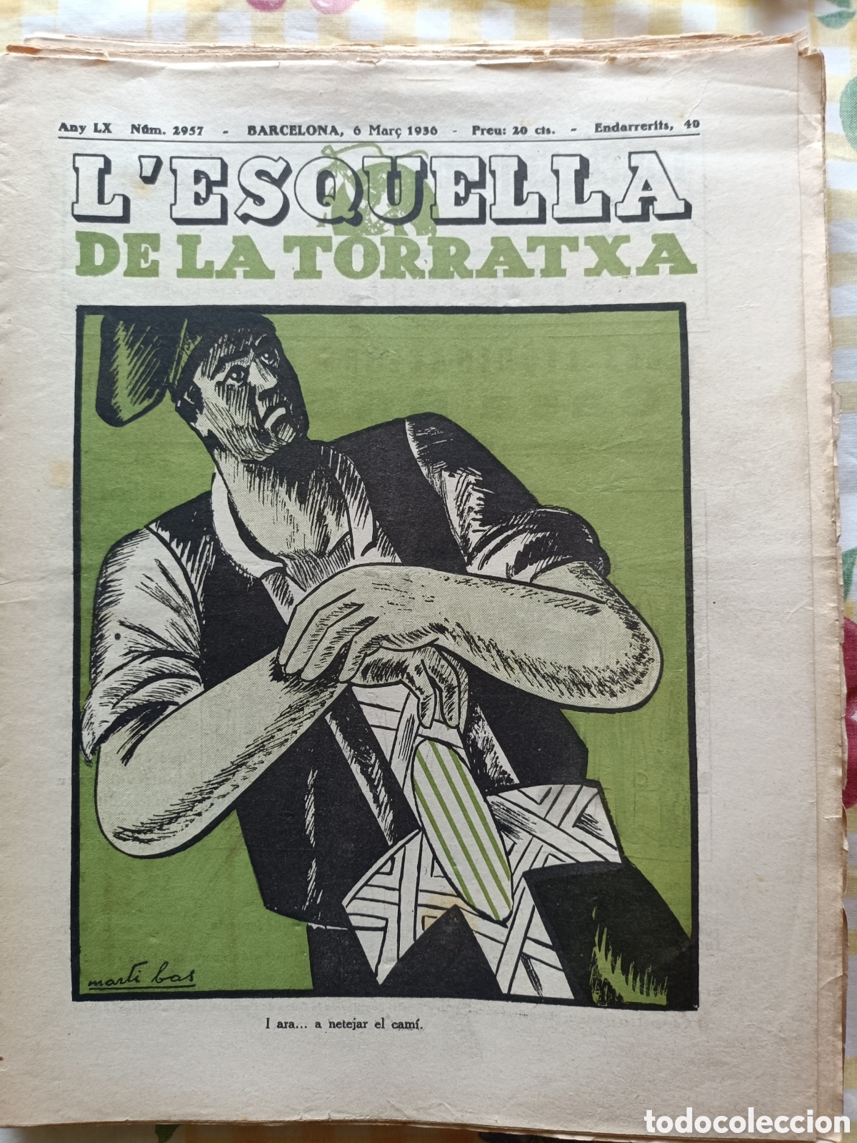 Coleccionismo de revistas y peri&oacute;dicos: L'Esquella de la Torratxa n&ordm; 2957 6 de mar&ccedil; de 1936 Pre Guerra Civil Esquella