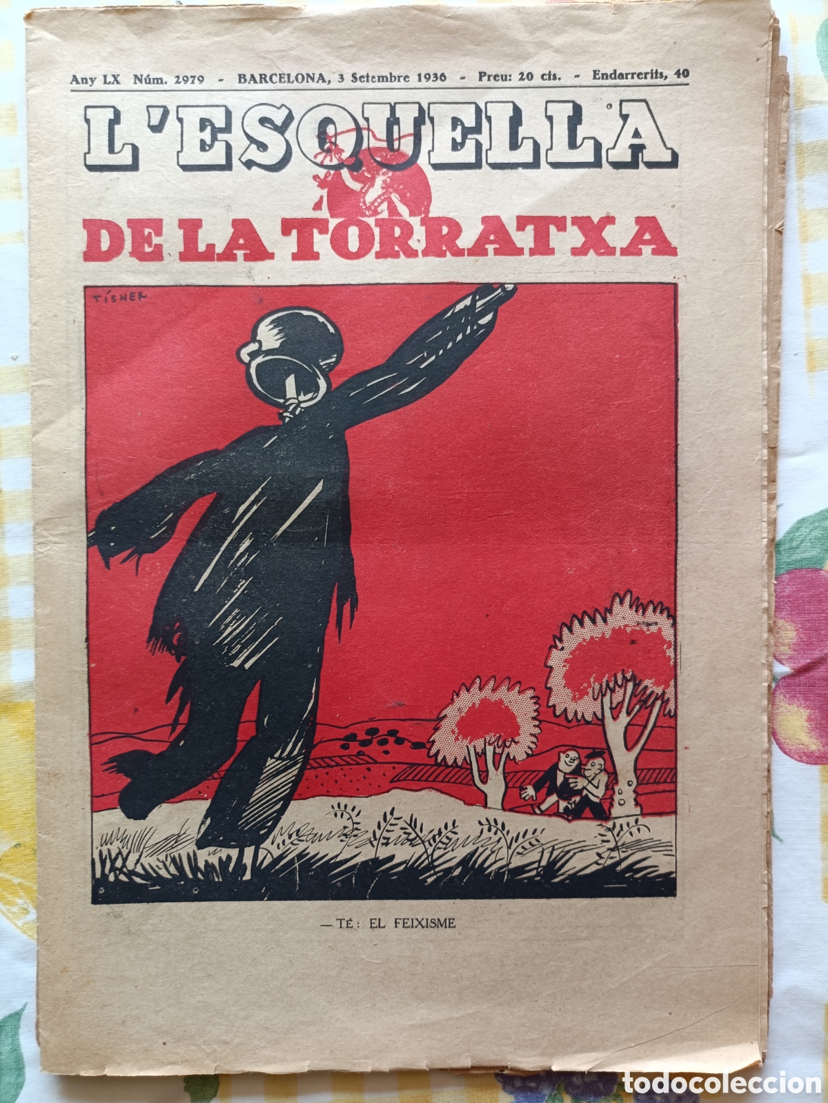 Coleccionismo de revistas y peri&oacute;dicos: L'Esquella de la Torratxa n&ordm; 2949 de 1936 Guerra Civil Esquella