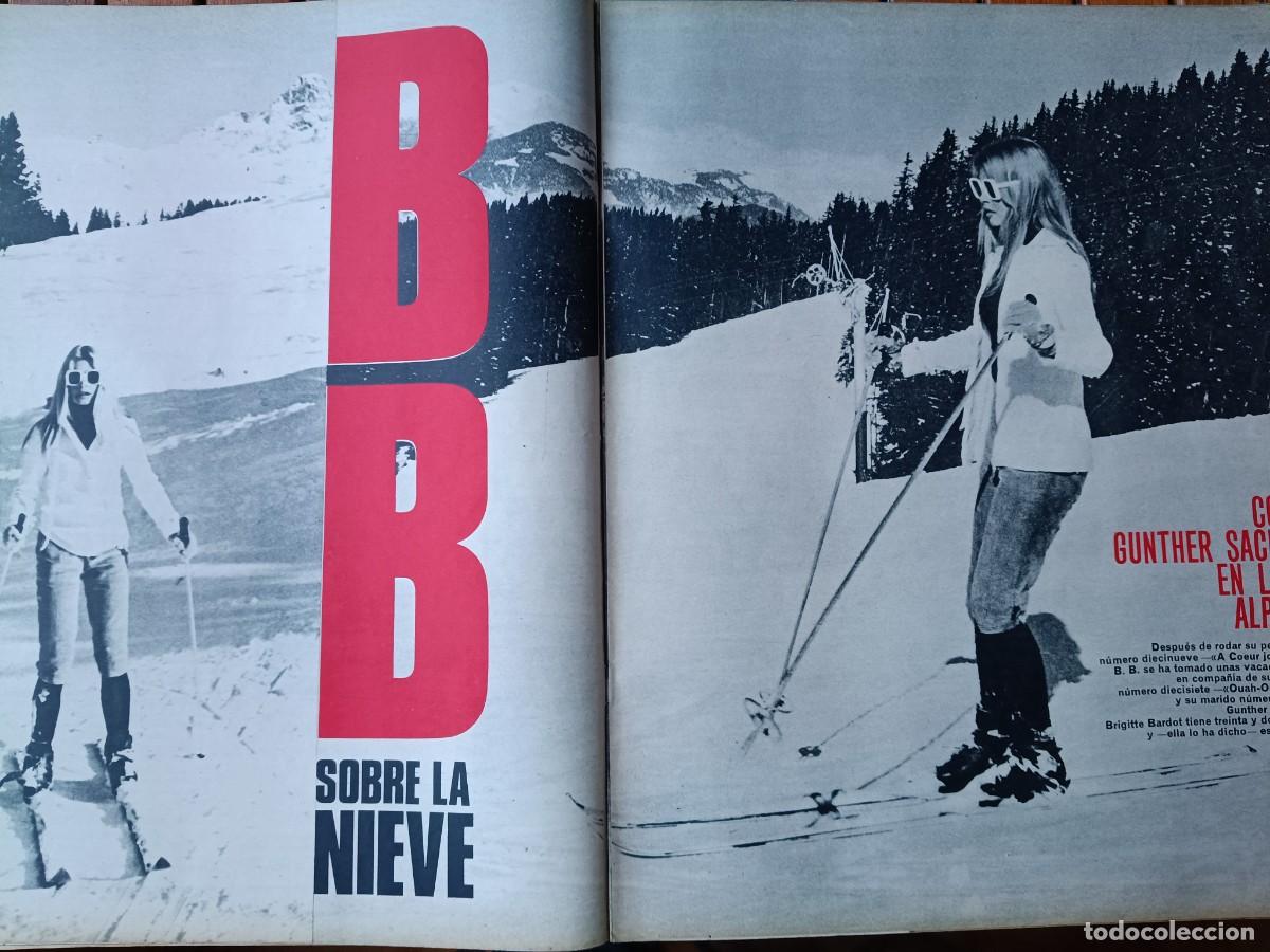 Coleccionismo de revistas y peri&oacute;dicos: BRIGITTE BARDOT EN LA NIEVE. REPORTAJE DE TRES P&Aacute;GINAS DE TRIUNFO 1967