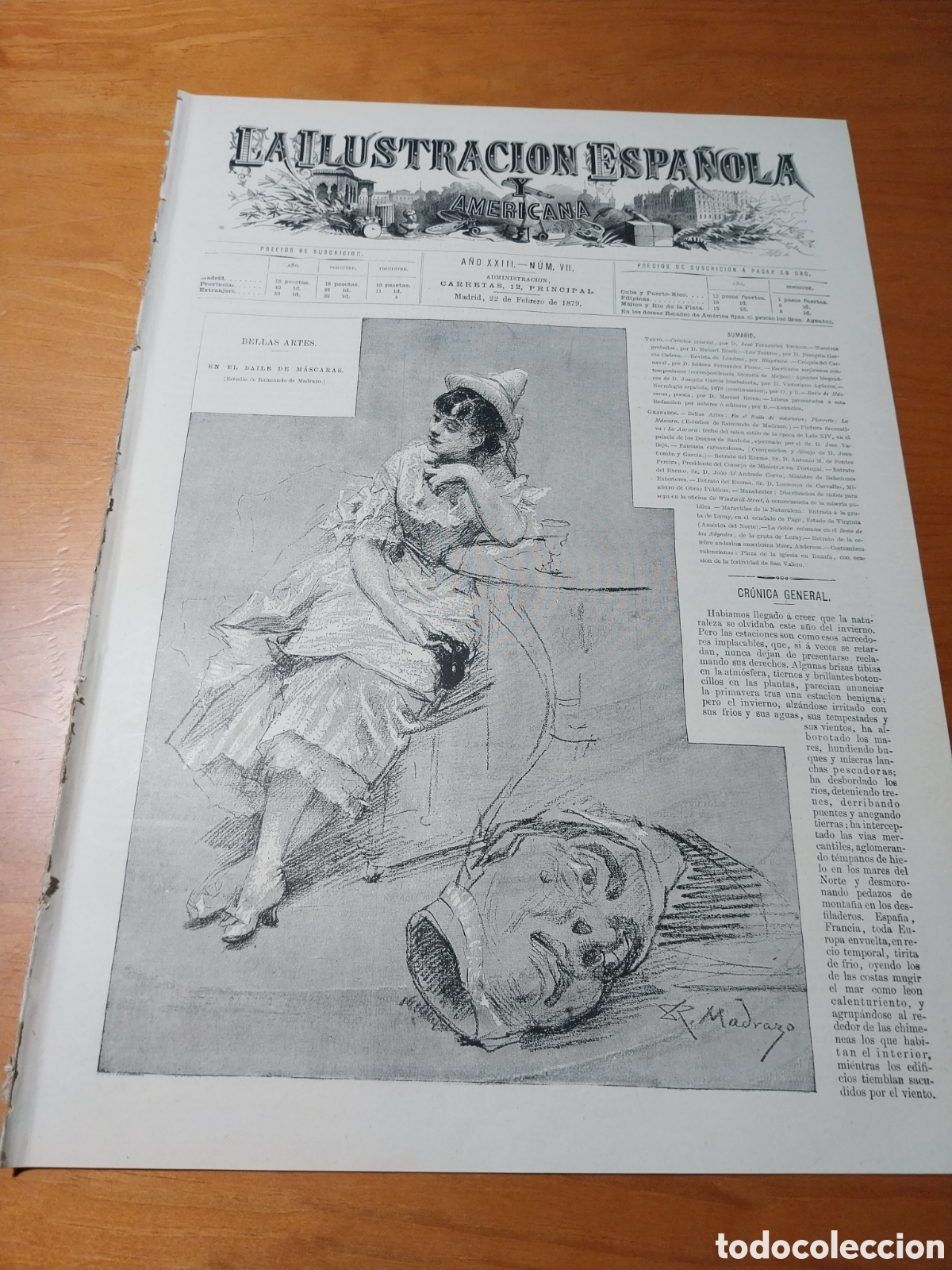 Coleccionismo de revistas y peri&oacute;dicos: REVISTA 1879 FANTASIA CARNAVALESCA
