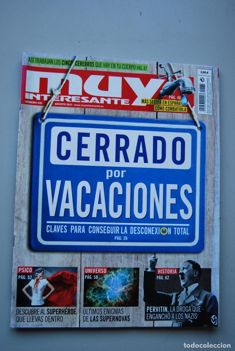 Coleccionismo de revistas y peri&oacute;dicos: MUY INTERESANTE.NUM.435- 2017 :CERRADO POR VACACIONES-CINCO CEREBROS-SUPERNOVAS-PERVITIN-DROGA NAZI