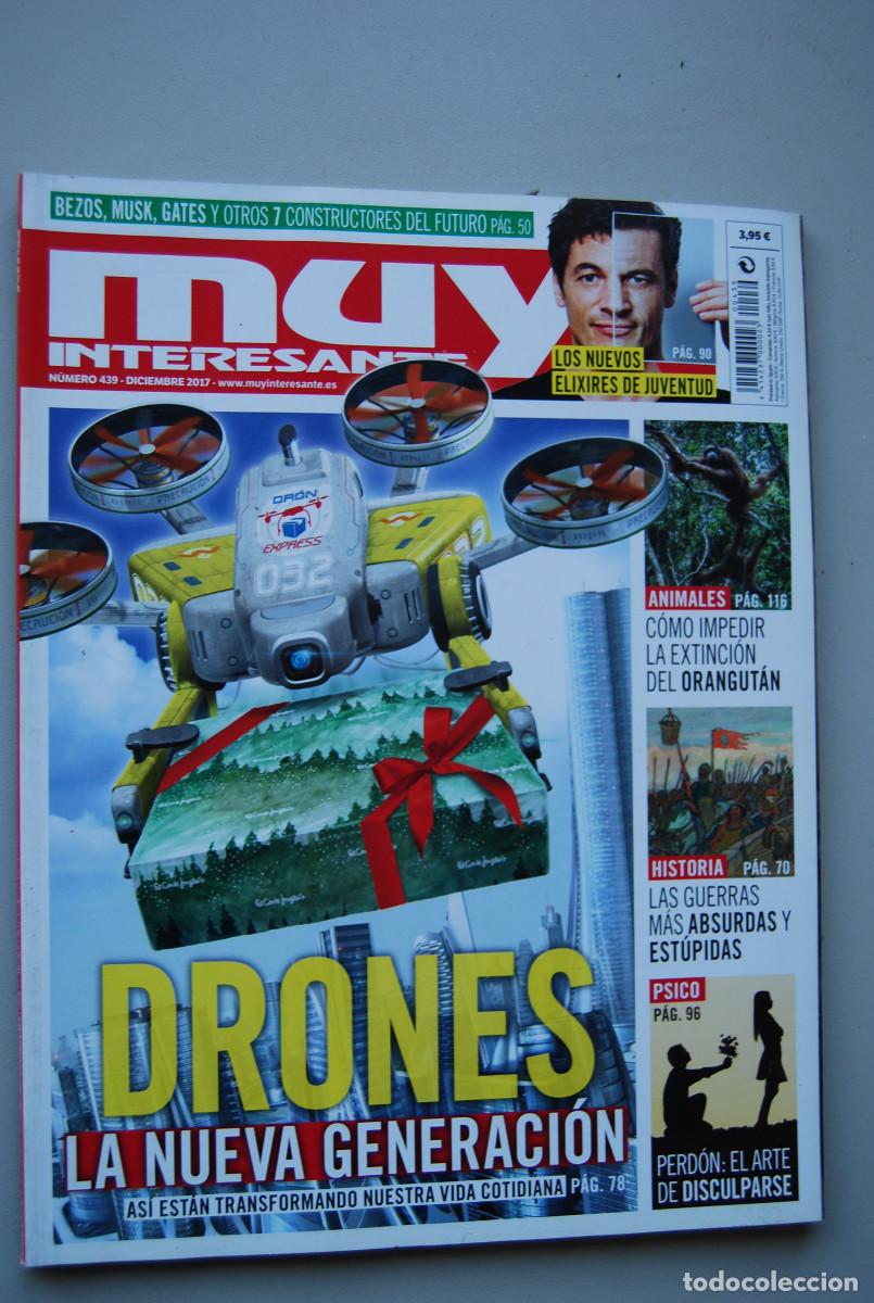 Coleccionismo de revistas y peri&oacute;dicos: MUY INTERESANTE.NUM.439- 2017 : DRONES-BEZOS,MUSK,GATES-GUERRAS ABSURDAS-ORANGUTAN-