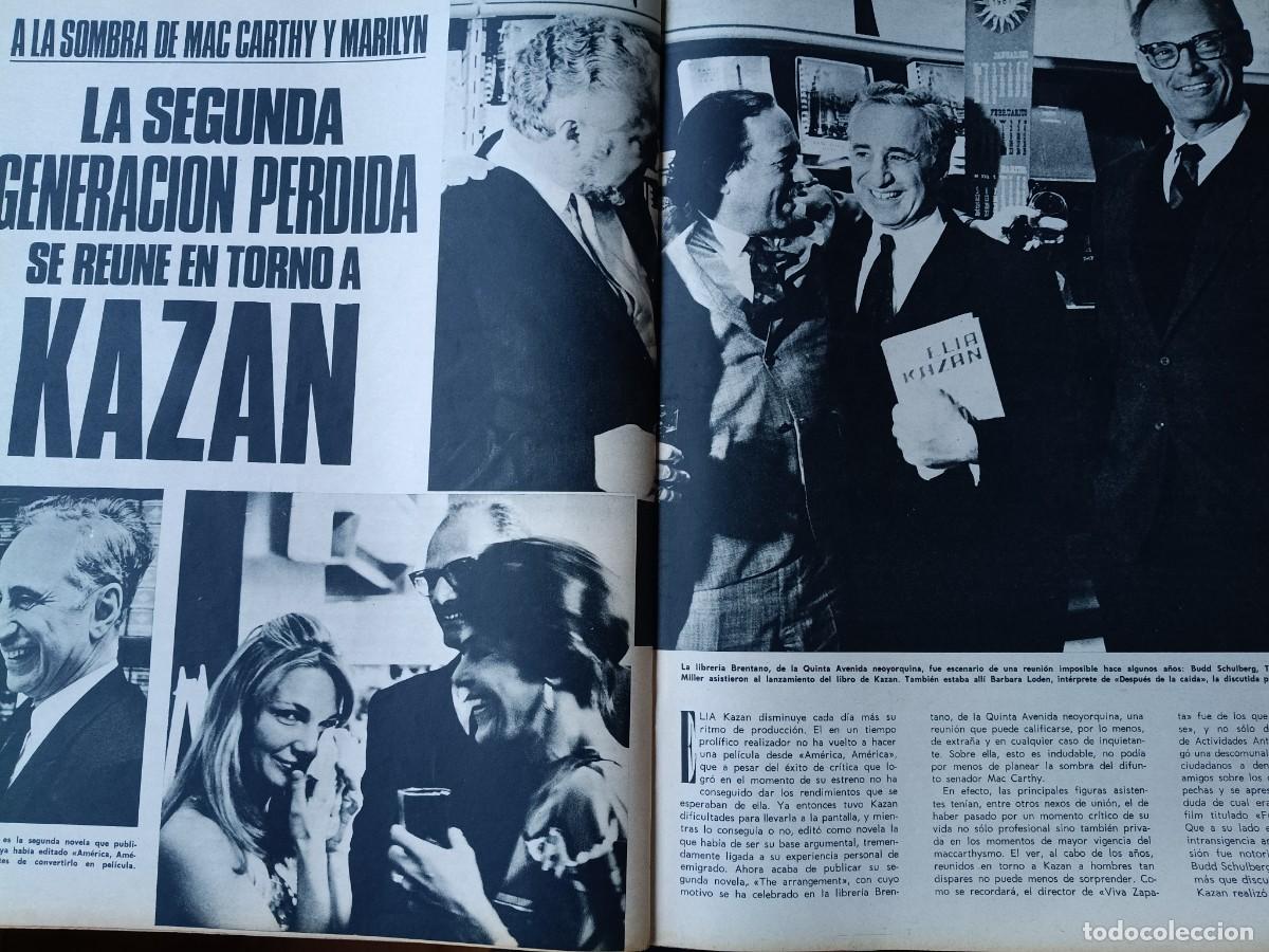 Coleccionismo de revistas y peri&oacute;dicos: REPRESALIADOS DE LA CAZA DE BRUJAS SE RE&Uacute;NEN EN TORNO A ELIA KAZAN. 3 P&Aacute;GINAS DE TRIUNFO 1967