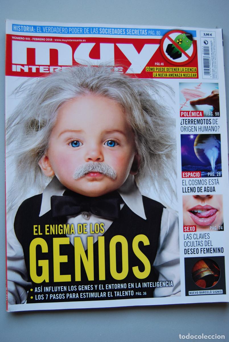 Coleccionismo de revistas y peri&oacute;dicos: MUY INTERESANTE.NUM.441- 2018 : ENIGMA DE LOS GENIOS-SOCIEDADES SECRETAS-DESEO FEMENINO-TERREMOTOS