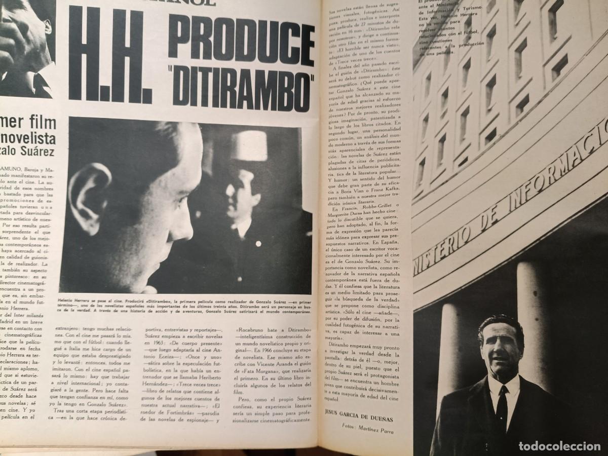 Coleccionismo de revistas y peri&oacute;dicos: HELENO HERRERA PRODUCE LA PEL&Iacute;CULA DITIRAMBO DE GONZALO SU&Aacute;REZ. ART&Iacute;CULO DE TRIUNFO 1967