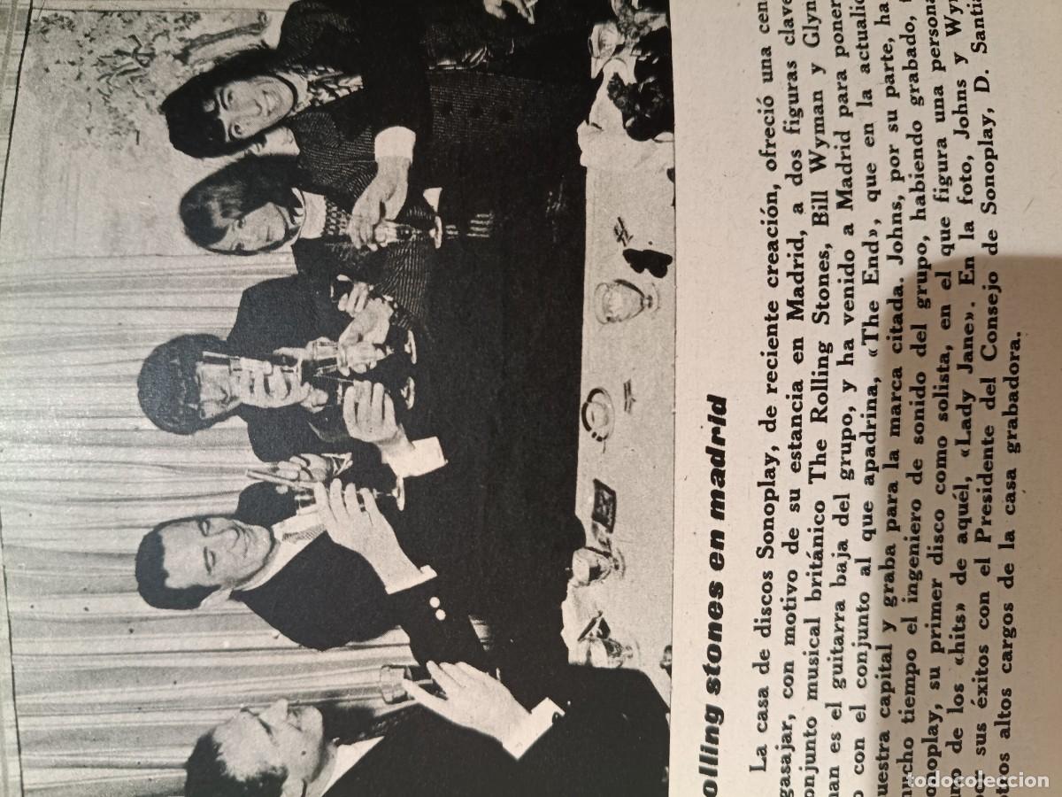 Coleccionismo de revistas y peri&oacute;dicos: BILL WYMAN Y GLYNT JOHNS DE THE ROLLING STONE EN MADRID. PEQUE&Ntilde;O ARTICULO DE TRIUNFO 1967
