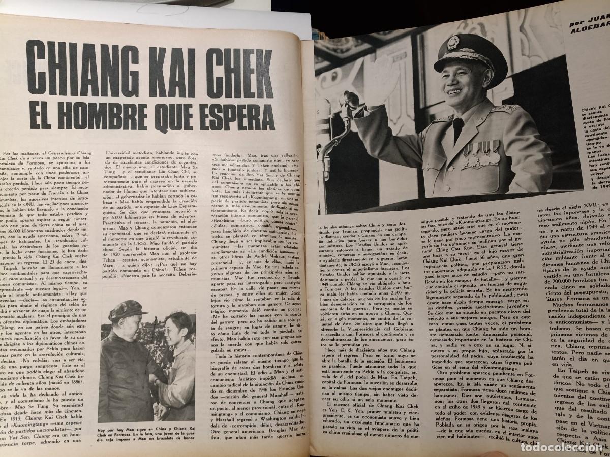 Coleccionismo de revistas y peri&oacute;dicos: CHANG KAI CHEK ESPERA EN FORMOSA PODER RECUPERAR CHINA. ART&Iacute;CULO DE TRIUNFO 1967