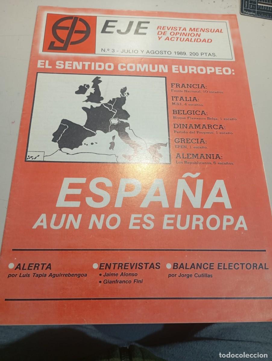 Coleccionismo de revistas y peri&oacute;dicos: REVISTA EJE ( ALTERNATIVA EUROPEA/ CEDADE) N&ordm; 3. AGOSTO DE 1989 REF. UR EST