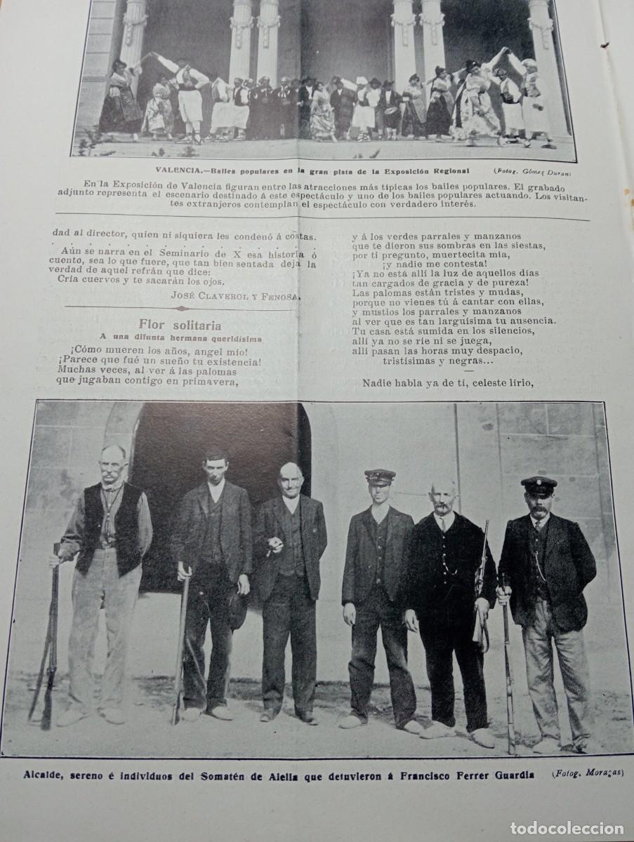 Coleccionismo de revistas y peri&oacute;dicos: REVISTA A&Ntilde;O 1909 ESCUELA MODERNA FERRER Y GUARDIA DETENIDO POR EL SOMATENT DE ALELLA