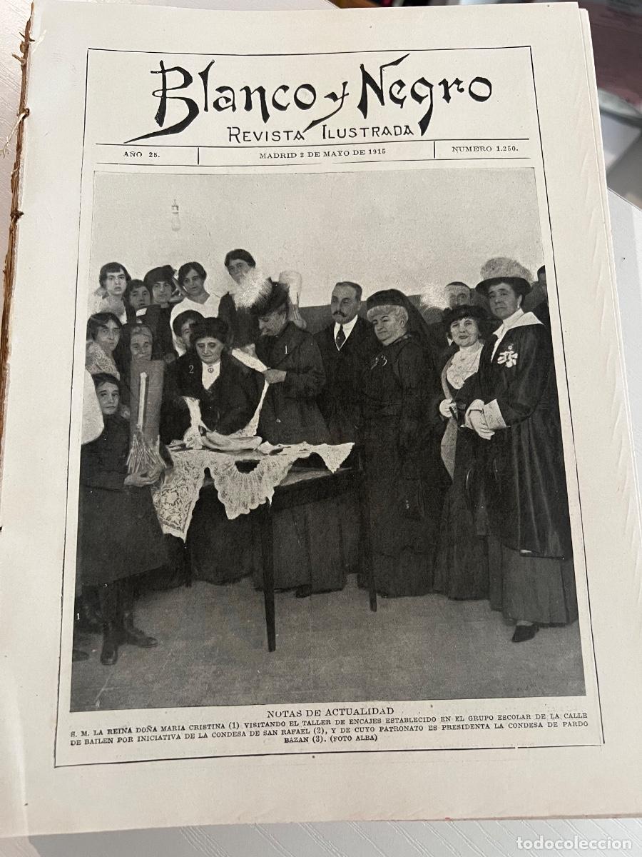 Coleccionismo de revistas y peri&oacute;dicos: BLANCO Y NEGRO. N&ordm; 1250. A&Ntilde;O 1915. DOCTOR LEONARDO DE LA PE&Ntilde;A. LAS MADRILE&Ntilde;AS DEL 2 DE MAYO.