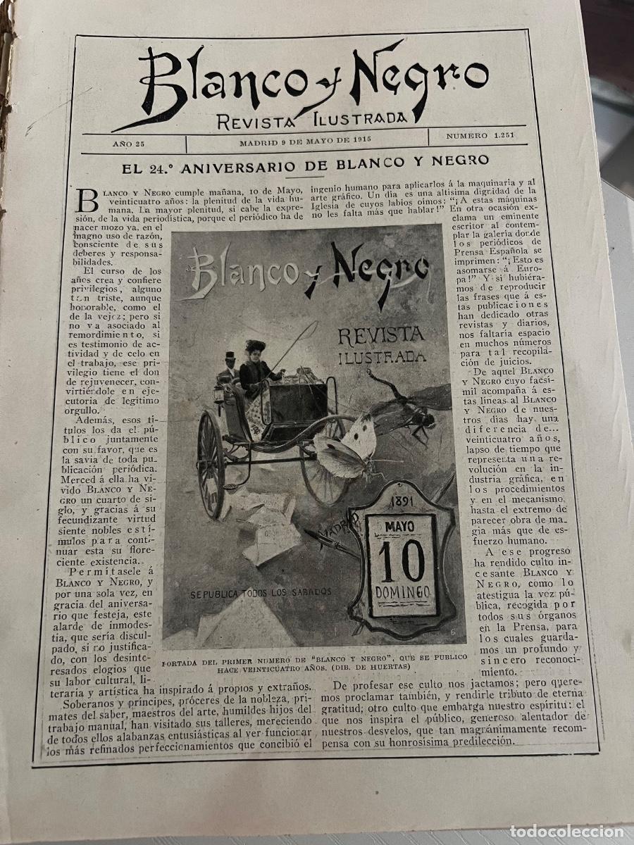 Coleccionismo de revistas y peri&oacute;dicos: BLANCO Y NEGRO. N&ordm; 1251. A&Ntilde;O 1915. SOLDADOS DE AERONA&Uacute;TICA FRANC&Eacute;S. INFANTA DO&Ntilde;A ISABEL. LAS ABEJAS.