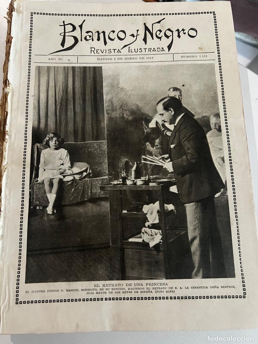 Coleccionismo de revistas y peri&oacute;dicos: BLANCO Y NEGRO. N&ordm; 1233. A&Ntilde;O 1915. CR&Oacute;NICAS DE LA GUERRA. COSTUMBRES DEL A&Ntilde;O NUEVO. MISTERIO REYES.