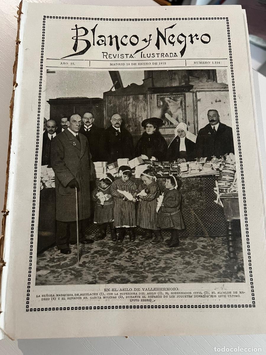 Coleccionismo de revistas y peri&oacute;dicos: BLANCO Y NEGRO. N&ordm; 1234. A&Ntilde;O 1915. AYUNTAMIENTO DE MADRID. CR&Oacute;NICA DE LA GUERRA. CALENDARIO DE LETRA