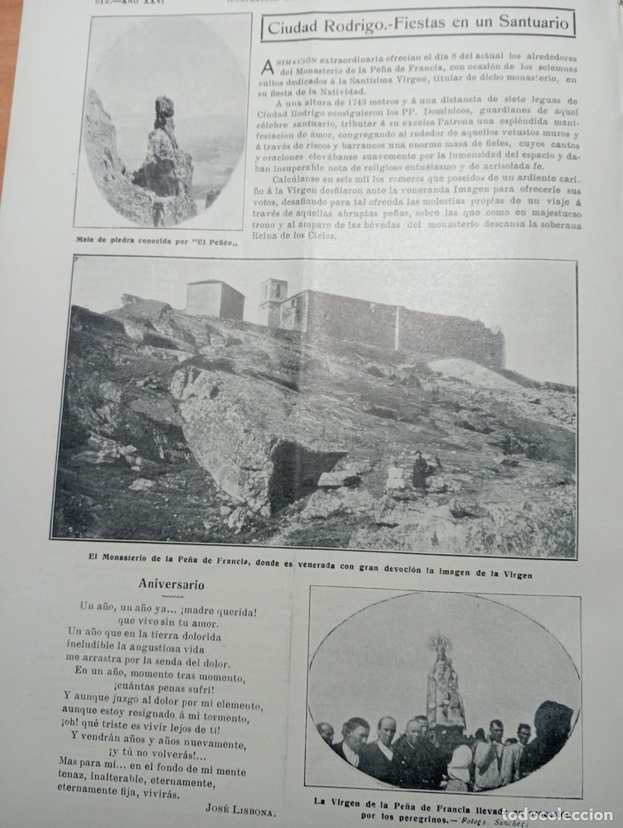 Coleccionismo de revistas y peri&oacute;dicos: REVISTA A&Ntilde;O 1909 PINTOR MANUEL BENEDITO VIRGEN DE LA PE&Ntilde;A CIUDAD RODRIGO ESPERANTO EN SAGUNTO