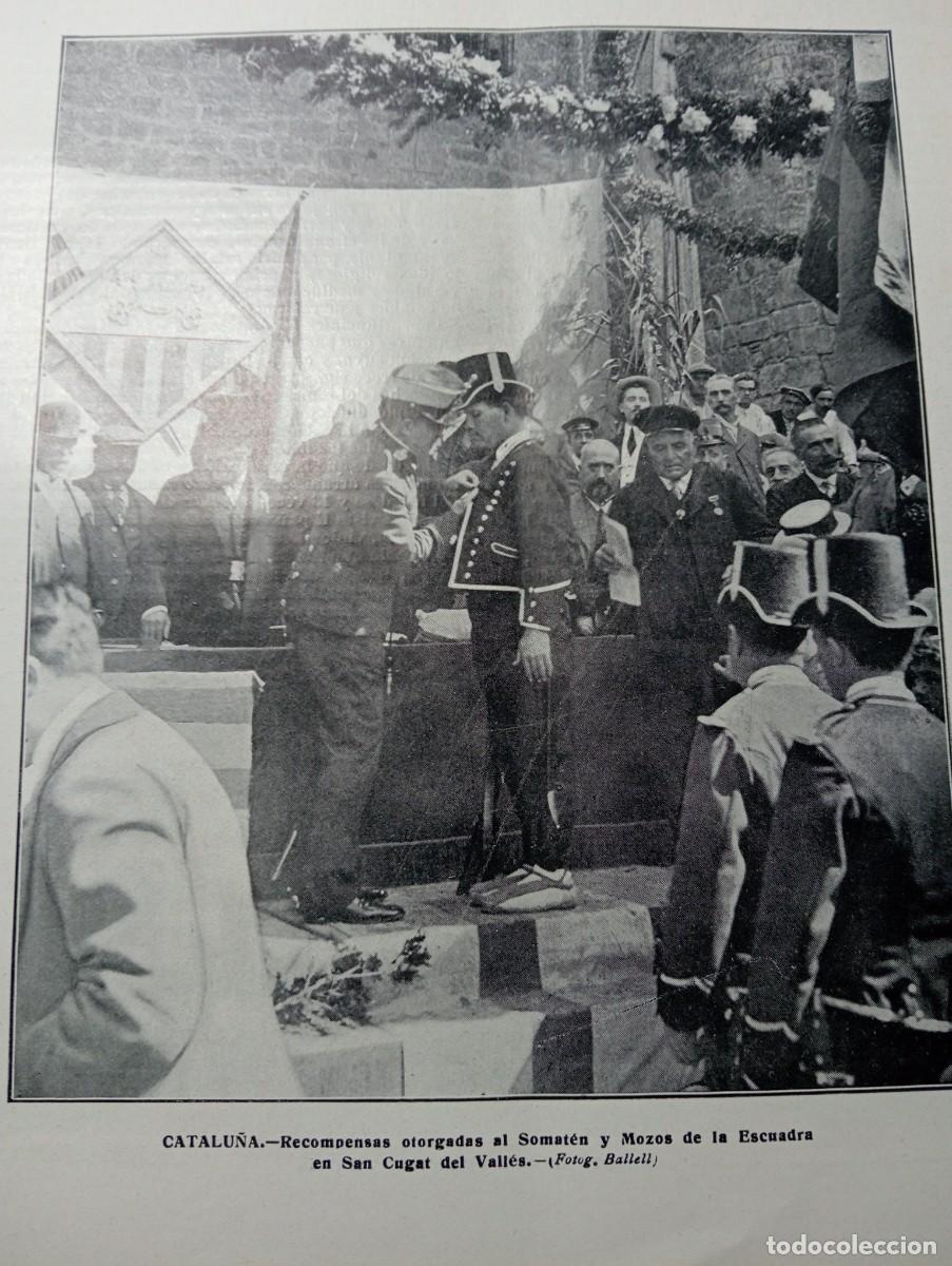 Coleccionismo de revistas y peri&oacute;dicos: REVISTA A&Ntilde;O 1909 SOMATEN MOSSOS D'ESQUADRA A SANT CUGAT DEL VALLES SARDA&Ntilde;OLA ARENYS DE MAR