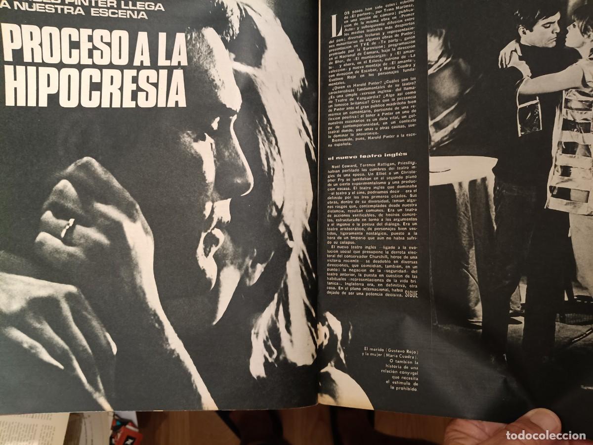 Coleccionismo de revistas y peri&oacute;dicos: HAROLD PINTER LLEGA A ESPA&Ntilde;A. 4 P&Aacute;GINAS DE TRIUNFO 1967