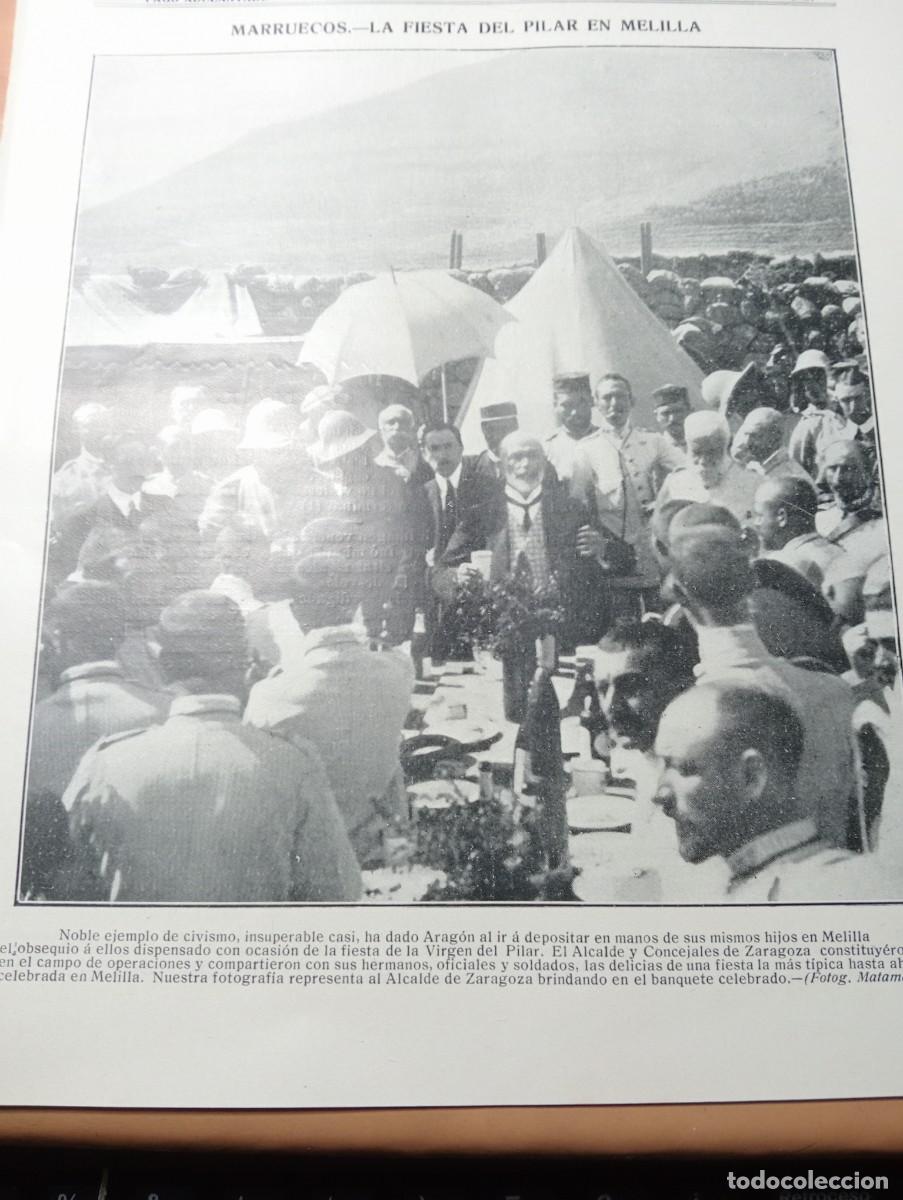 Coleccionismo de revistas y peri&oacute;dicos: REVISTA A&Ntilde;O 1909 FIESTA DE LA VIRGEN DEL PILAR EN MELILLA SOCIEDAD BILBAINA EMILIO AMANN