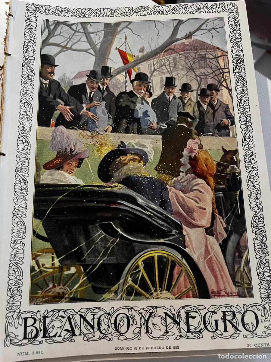 Coleccionismo de revistas y peri&oacute;dicos: BLANCO Y NEGRO. N&ordm; 1084. A&Ntilde;O 1912. EL REY EN SEVILLA. EL CANJE DE PRISIONEROS EN MELILLA. EL .. LEER