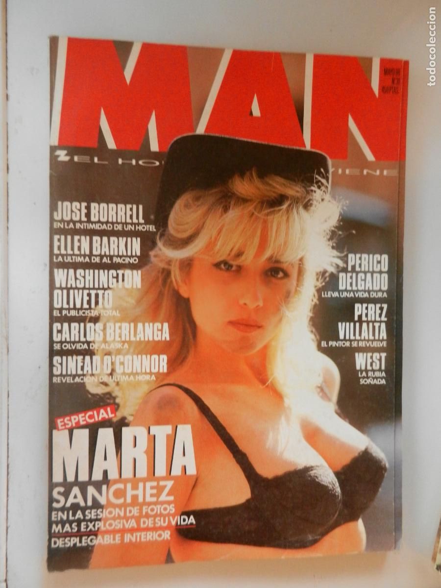Coleccionismo de revistas y peri&oacute;dicos: MAN REVISTA - N&ordm; 31- MAYO 1990 - MARTA SANCHEZ DESPLEGABLE SUS FOTOS M&Aacute;S EXPLOSIVAS - BORRELL - WEST