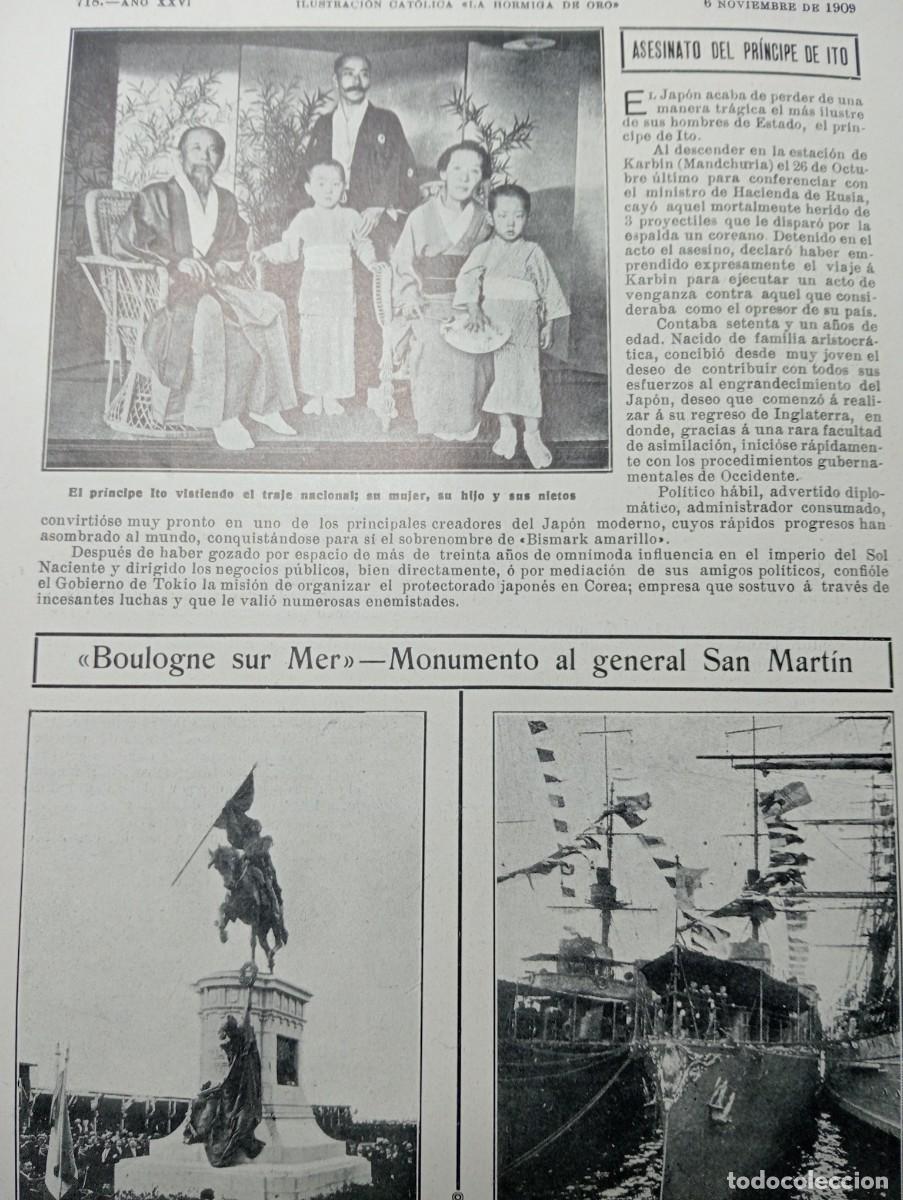 Coleccionismo de revistas y peri&oacute;dicos: REVISTA A&Ntilde;O 1909 GUERRA EN MARRUECOS RIF REFUGIADOS HERIDOS ZALUAN PRINCIPE DE ITO JAPON