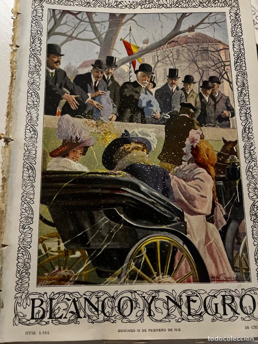 Coleccionismo de revistas y peri&oacute;dicos: BLANCO Y NEGRO. N&ordm; 1084. A&Ntilde;O 1912. EL REY EN SEVILLA. EL CANJE DE PRISIONEROS EN MELILLA. EL .. LEER
