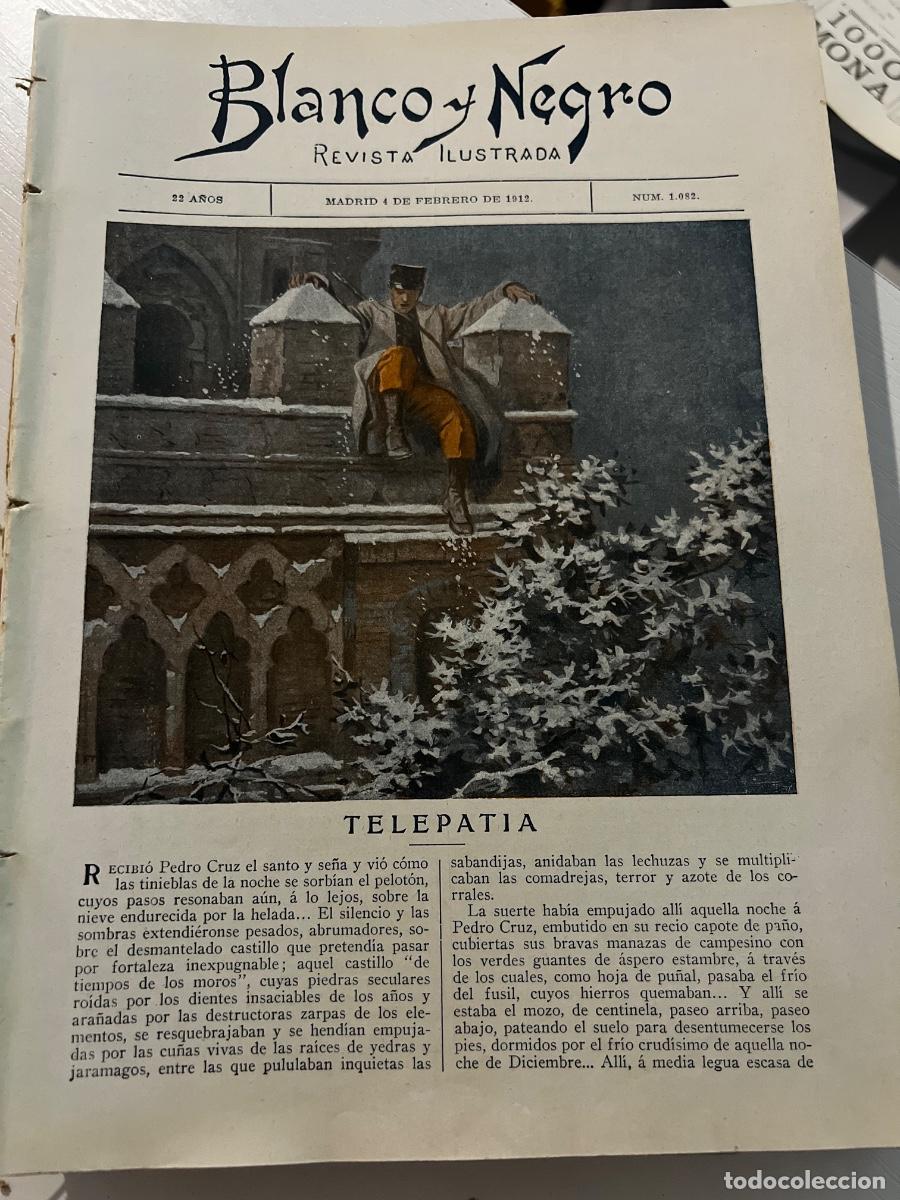 Coleccionismo de revistas y peri&oacute;dicos: BLANCO Y NEGRO. N&ordm; 1082. A&Ntilde;O 1912. MELILLA. EL INFATE DON ALFONSO. EL NUEVO OFICIAL HUSARES. LA TELE