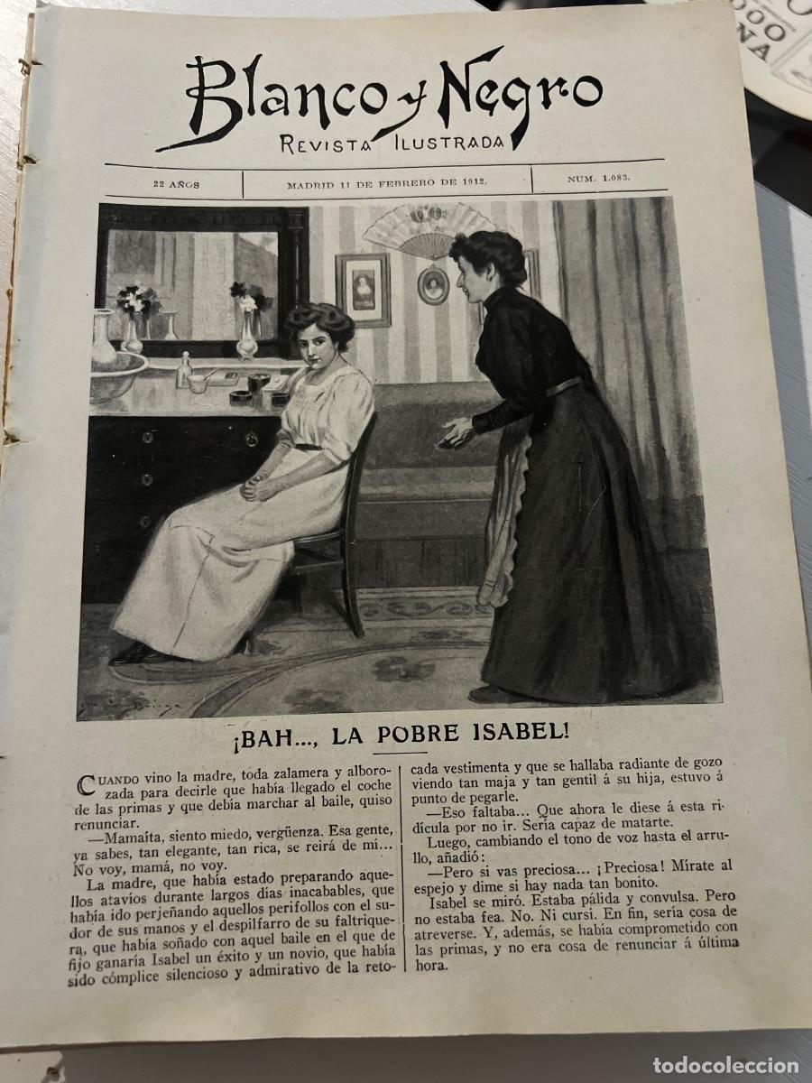 Coleccionismo de revistas y peri&oacute;dicos: BLANCO Y NEGRO. N&ordm; 1083. A&Ntilde;O 1912. CONCHA CATAL&Aacute;. LOS REYES EN EL ARSENAL. LAS TURBINAS DEL ACORAZAD